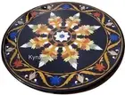 Round Marble Center Table Top Unique Design Inlay Work Dining Table Top for Home