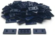 Lego 100 New Dark Blue Plates Modified 2 x 4 Studs with 2 Studs