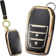 ontto Car key cover fit for Toyota Land Cruiser Mirai Venza RAV4 Prime Sienna Fortuner Prius Corolla Cross key holder case keyring key chain TPU Smart Key Shell protector Accessories