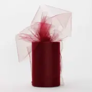 91 Metres BURGUNDY Tulle Fabric DIY Roll Spool Wedding Party Events Decoration