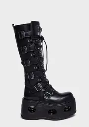 [New Rock] Metallic M-272-S2 Knee High Boots