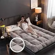 Japanese Foldable Futon Mattress - Roll Up Floor Mattress for Multi-Scene Use, Indoor, Outdoors, and Travel (Gray, 60x120cm)