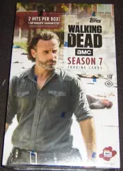 2017 TOPPS WALKING DEAD SEASON 7 Sealed Hobby Box - 24 Packs (2 Hits per Box)