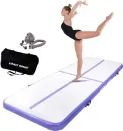 AirMat Nordic Air Mat Tumble Track 10ft Purple Gymnastics3'3" Wide and 4" Thick