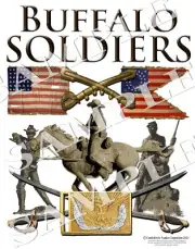 Buffalo Soldiers Union Army American Civil War themed art print