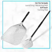 Long Pizza Peel Set Adjustable Turning Shovel Baking Tool Kitchen Utensils
