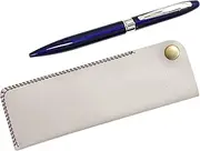Horizontal Hook Pen Case White Lasting Piece Metal Swivel Ballpoint Pen Set of 3 Blue T23-NK01W-TK23-L-3