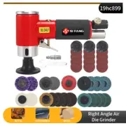 Mini Orbital Sander Grinder Polisher Kit, 2" Air Right Angle Surface Prep Tools