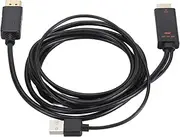 4K DisplayPort to HDMI Adapter, 3840x2160 60H UHD DP to HDMI Male Video Converter Cable, 5.9ft Active HDMI Male to DP Female Adapter for Monitor Projector