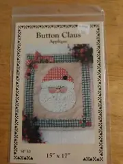 Button Claus Applique Pattern 15 X 17