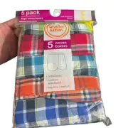 Boys 4 Pack Wonder Nation Woven Boxers Size Medium 8 Plaid
