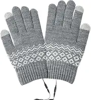 [Quzente] USB Heated Gloves, Full Fingers Heating Warm Heated Gloves, Thermal Touch Screen Gloves Warm Winter Gloves For Outdoor Sports Mountaineering Skiing Electric Vehicle