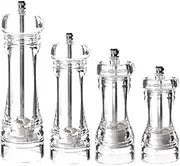 Acrylic Pepper Mill Home and Restaurant Refillable and Reusable Pepper Grinder Manual Mills for Coarse and Fine Grinding