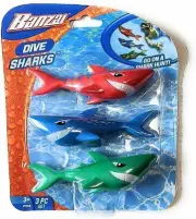 Funstuff 3pc Dive Sharks Pool Toy | Shark Pool Toys | Underwater Torpedo |...