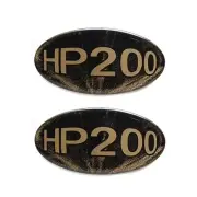 G3 Boat HP 200 Decals | Foam Filled 3 x 1 1/2 Inch Black Gold (Pair)
