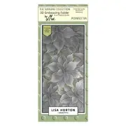 Lisa Horton Crafts Embossing Folder-Poinsettia (Pack of 1)