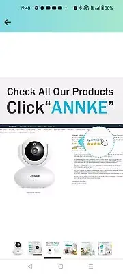 ANNKE 1080P IP Camera, Smart Wireless Pan/Tilt Home Security Camera, APP...