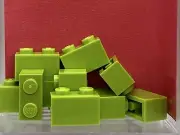LEGO Parts Lot x (10) Ct ~ 1 X 2 LIME BRICK ~ No# 3004 ~ Factory Fresh New