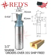 Tideway Carbide IND LC-35773 CNC DOVETAIL 1/2" shank router bit