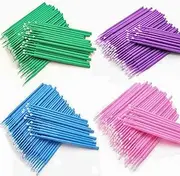 Botanique 200pcs Micro Applicator Brushes, Disposable Eye Extension Brushes, Micro Make Up Mascara Brushes, Oral and Dental, Colour Pink