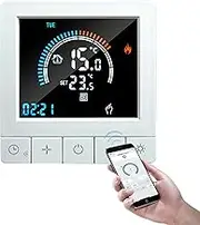 Programmable Digital Thermostat with Lock WiFi Display Sensor Water Heating Warm Floor Underfloor Tempe ure Controller nt Wall Thermostat for Home Office Hotel Multicolor407 W-1