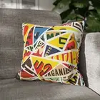CUSHION COVER PILLOW CASE|COOL TRIANGLE NEWSPAPER CUTOUTS