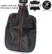 RED STITCHING TOP GRAIN LEATHER GEAR GAITER FITS VAUXHALL OPEL INSIGNIA 08-16 (for: Opel)