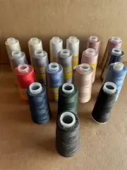 Overlock Thread by Beechwood Ltd 3,000yd ea Lot of 13, New Sealed/6 Used