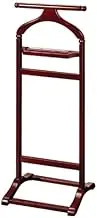 Wood Suit Valet Stand with Contour Hanger, Tray, and Trouser Bar Clothing Organizer Rack for Suits