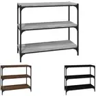 Book Cabinet Engineered Wood and Steel Storage Multi Colours/Sizes vidaXL