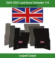 Lloyd Classic Loop Front Mats for '20-22 Land Rover Defender 110 w/British Flag (for: Land Rover)