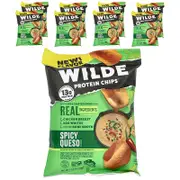 Wilde Brands, Protein Chips, Spicy Queso, 8 Bags, 1.34 oz (38 g) Each