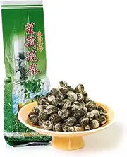 GOARTEA 250g / 8.8oz Nonpareil Supreme Jasmine Pearls Tea Jasmine Tea Loose Leaf Jasmine Green Tea Chinese Jasmine Dragon Pearls Tea