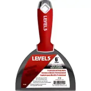 LEVEL5 Drywall Tools - 6" Carbon Steel Joint/Putty Knife Soft Grip Handle 5-152