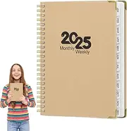Planner 2025, Academic Planner Daily Weekly Monthly, Weekly List Notebook Monthly Organizer, A5 Weekly Planner Notebook for School, Home, 8.5 x 6.3 Inches Amazing Present Multiple Purpose