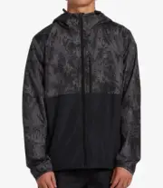 BILLABONG RESTORE Men's Windbreaker Jacket - BLK - XXL - NWT