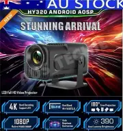 ✅AU HY320 Mini Projector DLNA Airplay 5G wifi6 1080p 4K Bluetooth 5.0 Android 11
