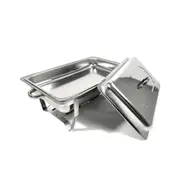 9L Insulated 304 Stainless Steel Food Warmer Bow Buffet Bain Marie Chafing Dish Stainless Steel Chafing Dish Buffet Chafer Set with Frame Water Tray