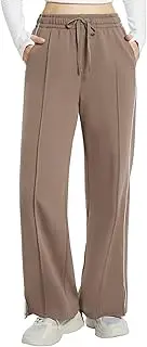 [baleaf] Women's Sweatpants Fleece Lined Straight Wide Leg Yoga Pant Casual Loose Joggers Comfy Baggy Trousers with Pockets