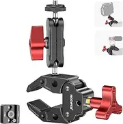 NEEWER Super Clamp with Stainless Steel Dual Ballhead Magic Arm, Cold Shoe, 1/4" 3/8" Threads for Action Camera Clamp Mount Compatible with SmallRig Accessory GoPro 13, Max Load 5lb/2.2kg, UA023
