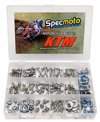 KTM Factory Match Bolt Kit with OEM Torx Flange bolts. Sprocket Rotors Plastics