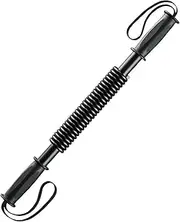 AIMALL Black Spring Arm Bar, Portable Fitness Equipment for Arm and Upper Body Strength, Adjustable Resistance Muscle Exercise Tool for Office and Home Use