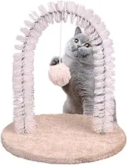 Cat Rubbing Post | Cat Arch Groomer Scratching Massager Board,Grooming Rubbing Post Scratching Pad Massage Brush Hair Remover Pet Toys for Head Back Kitten