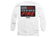 Top Gun Unisex Adult Mach 2 Hair On Fire T-Shirt (White) - UTTV10835
