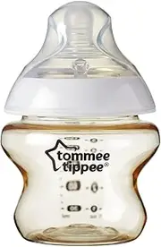Tommee Tippee Closer to Nature PPSU Newborn Baby Bottle, Super Soft Breast-Like, Slow-Flow Teat with Anti-Colic Valve, BPA-Free, 150ml, Pack of 1, 0 Months and up