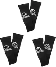[SUPVOX] Sports Arm Volleyball Armband Arm Sleeve Hand Compression Sleeves Men Breathable Cover Padded Elastic Band Brace Arm Wrist Band Wrist Support Black