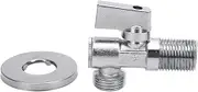 Angle Stop Valve 1/4 Quarter Turn G1/2in Inlet G1/2in Outlet Brass Water Shut Off Valve for Water Sink Kitchen Toilet