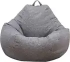 Bean Bag Cover (Without Filler) Bean Bag Sofa Couch Cover High Back Lazy Sofa