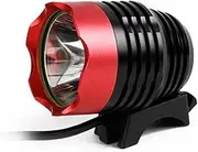Happyyami Rechargeable LED Bike Front Light Ultra Bright Headlamp Light Modes for Night Cycling Safety Suitable for MTB and Road Bikes Red Shell Batteries