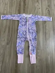 BONDS BABY ZIP WONDERSUIT - LION PRIDE - PINK PURPLE - SIZE 2 BNWT